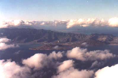 Hanauma Bay from plane