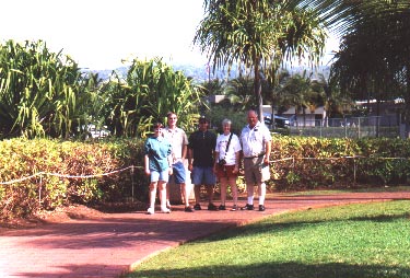 Julie, Jeff, Grubby, Surella, and Gary at USS Arizona Memorial Visitors' Center