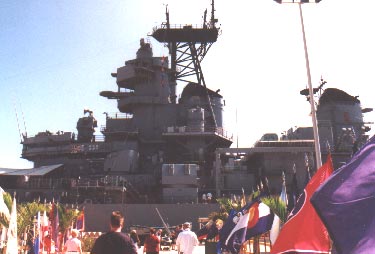 Tower of battleship USS Missouri