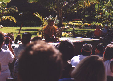 Samoan chief telling stories