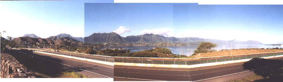 panoramic view of Kane'ohe Bay