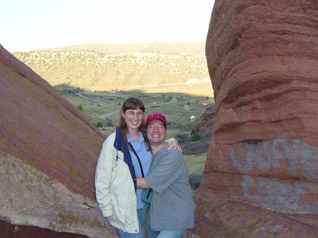 Julie and James in rock formation
