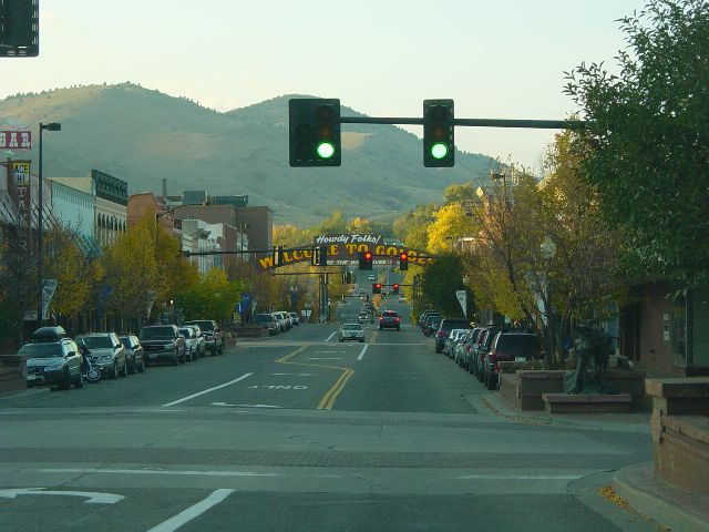 Sunsetting on street in Golden, CO