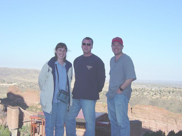 Julie, Eric, and James at Red Rocks Amphitheater