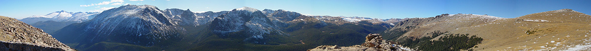 Panoramic image from Forest Canyon Overlook