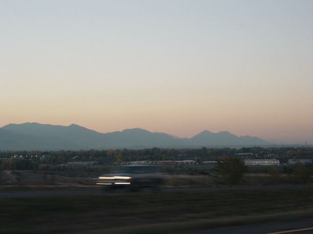 Sun setting behind the mountains