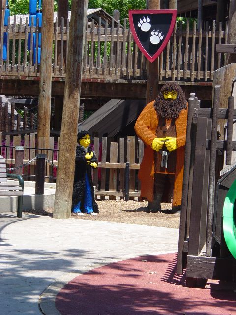 Life size LEGO Hagrid and Harry Potter