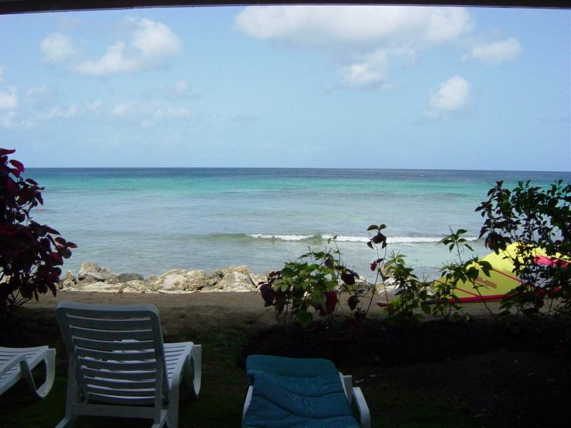View from patio of resort room