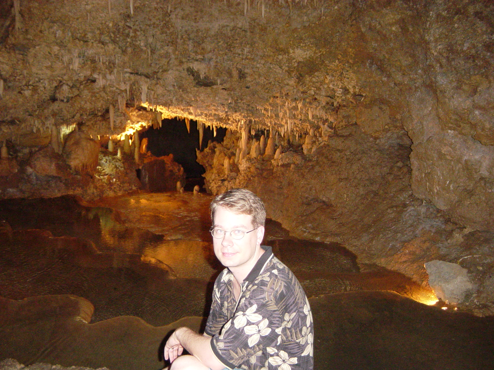 James in cave.