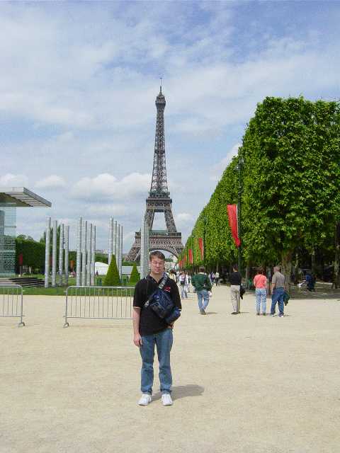 James with Eiffel Tower