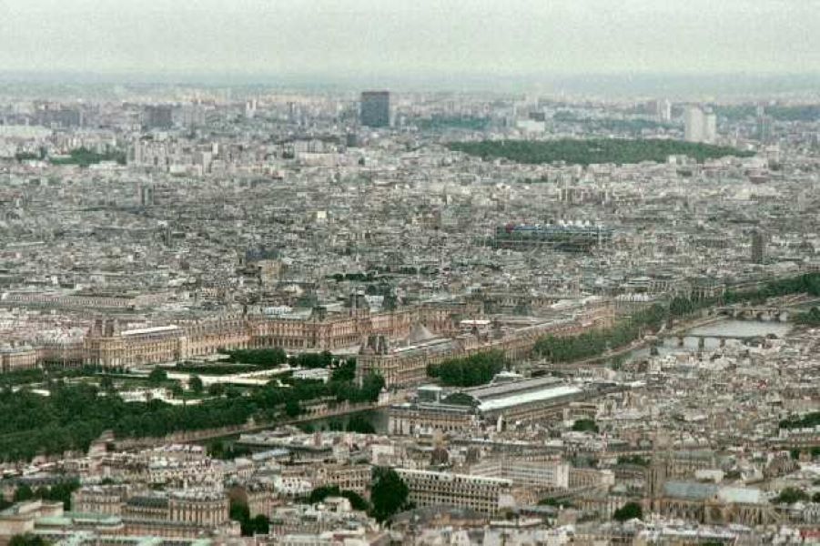 View of the Louvre from Eiffel Tower
