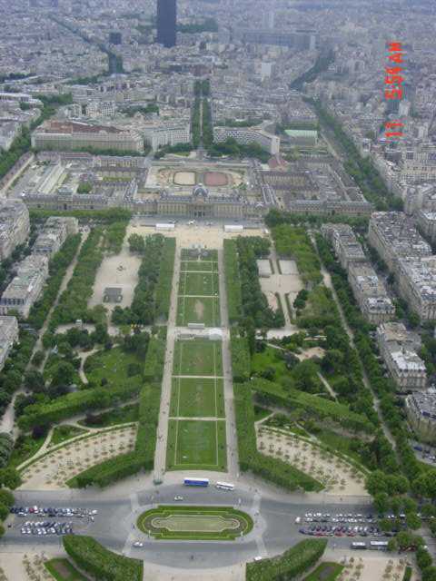 View of Champ-de-Mars from Eiffel Tower
