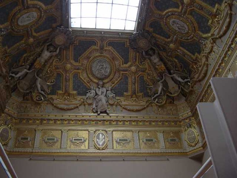 ornate ceilings in the Louvre
