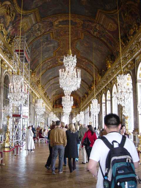 The Hall of Mirrors is where the Treaty of Versailles was signed