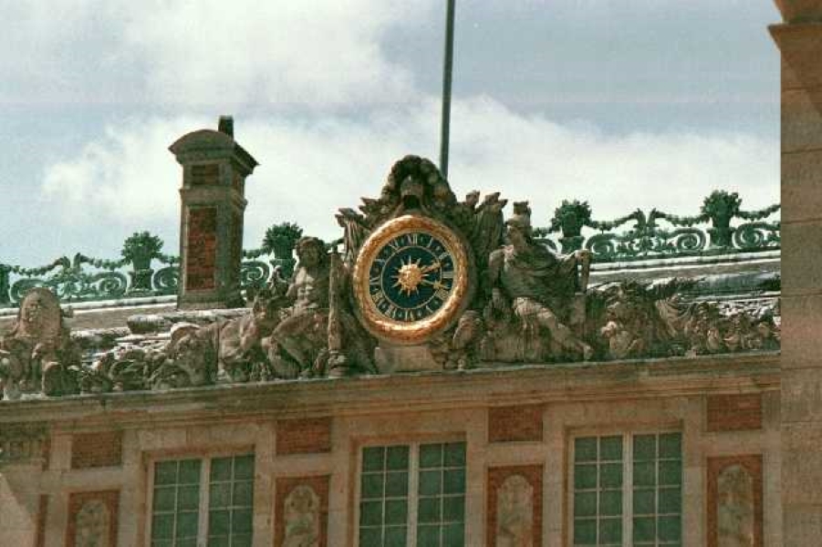 The clock above the palace entry is very ornate