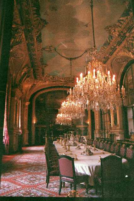 The dining room of the Napoleon Apartments in the Louvre