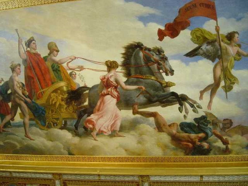 Painted ceiling frescos