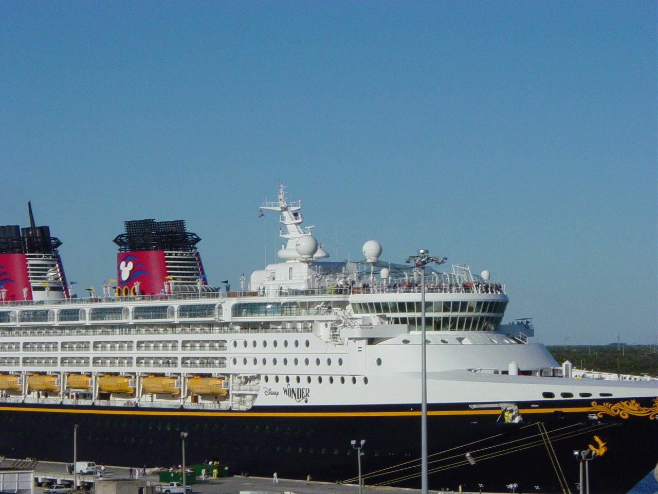 Disney Wonder Cruise Ship anchored at port