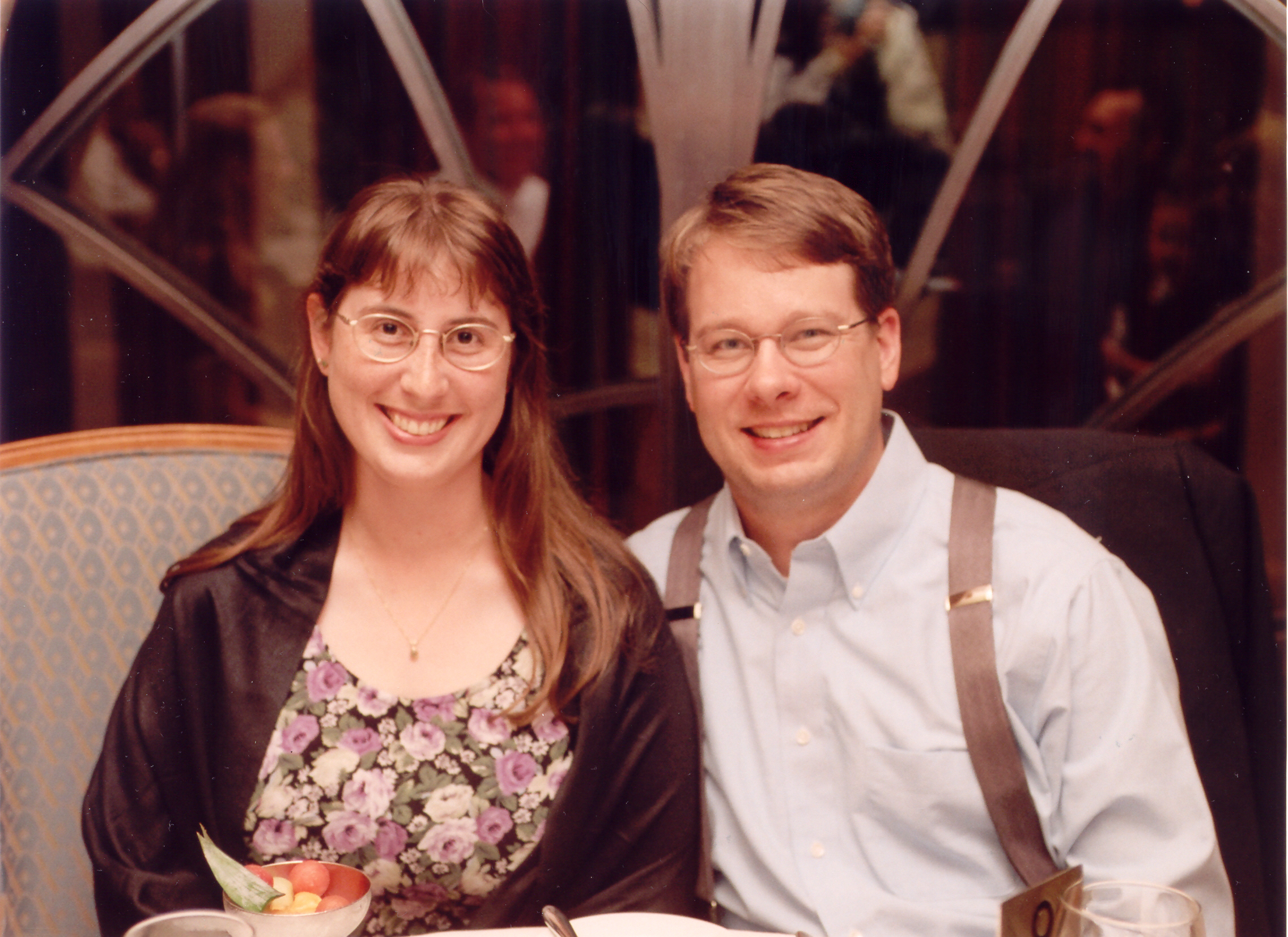James and Julie dressed for dinner