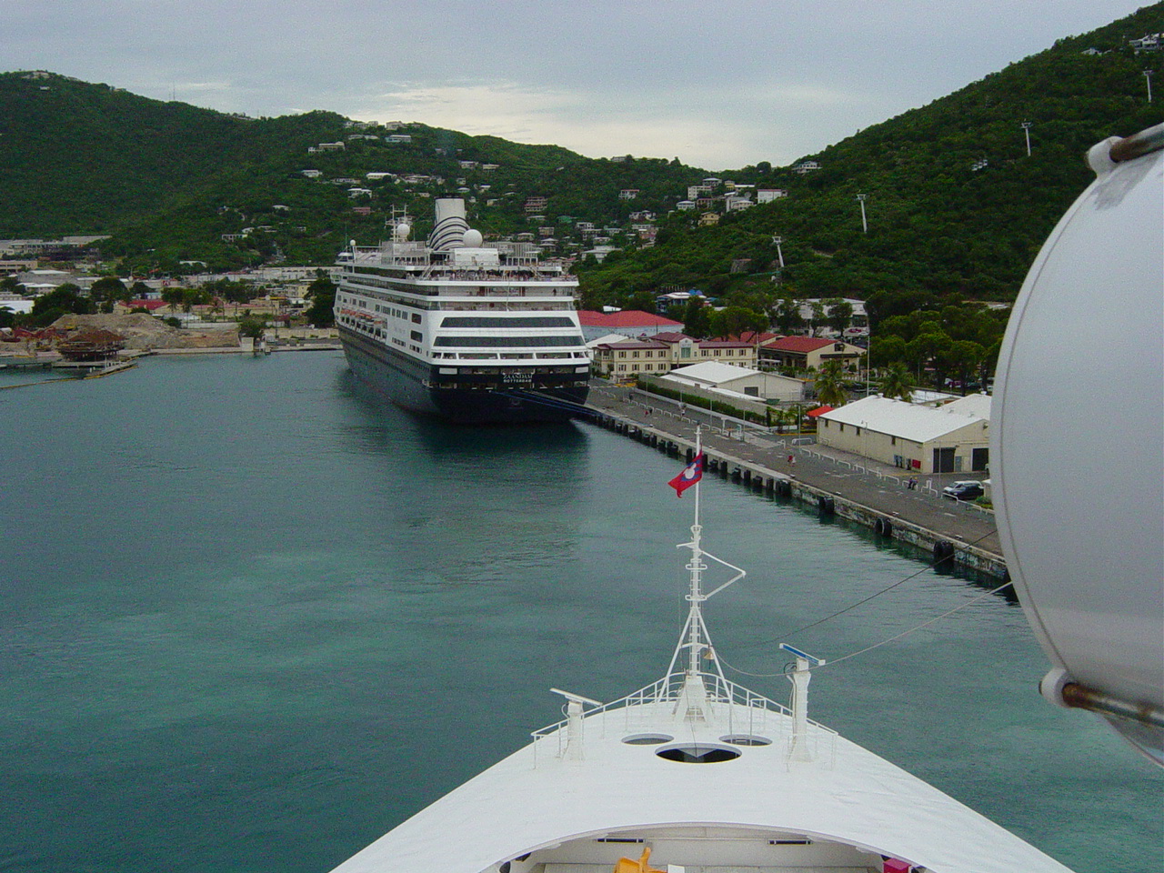 Ship and dock falling away as our ship moved backwards