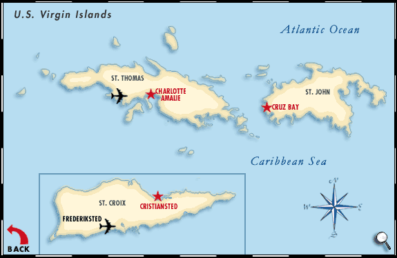 Map of US Virgin Islands