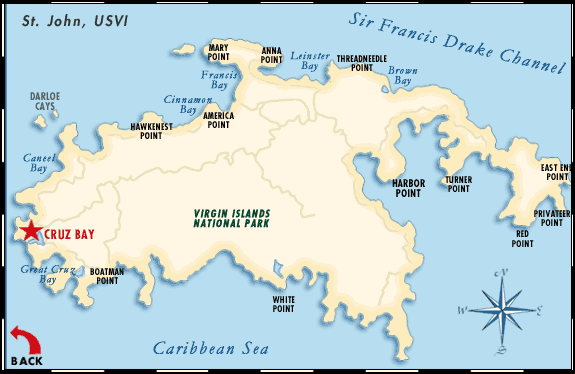 Map of the island of St. John