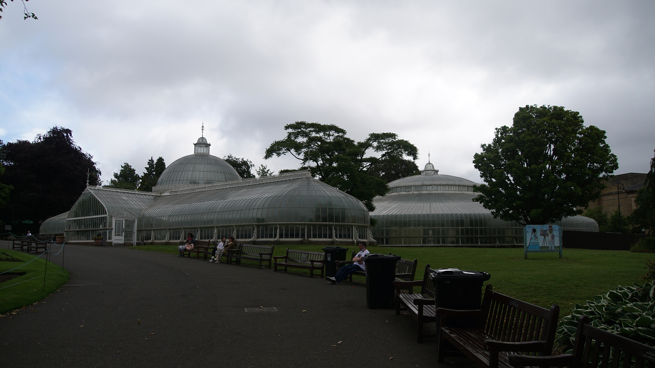 Ornate glass and metal green house structure