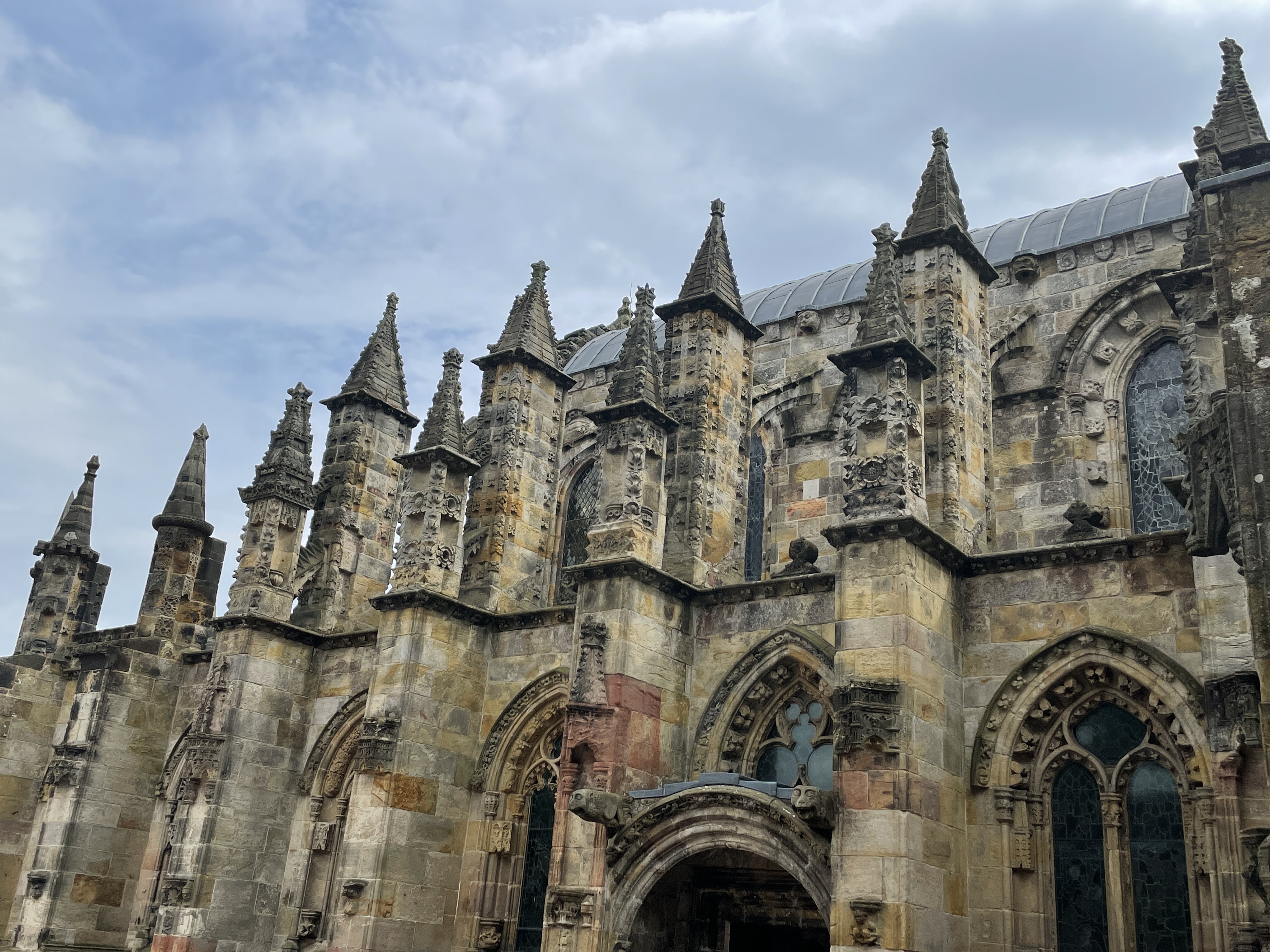 Old stone building with ornate stone carvings